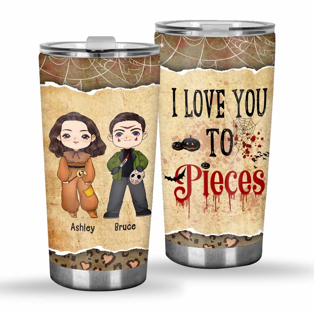 Personalized I Love You To Pieces Tumbler Custom Name Gift Tumbler GradoCreations