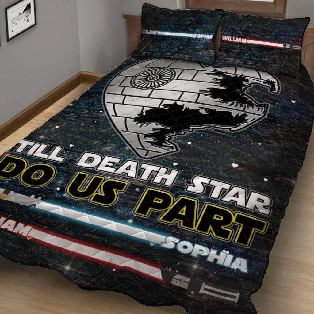 Personalized Star Wars Couple Quilt Set Custom Names Gift Quilt Set GradoCreations