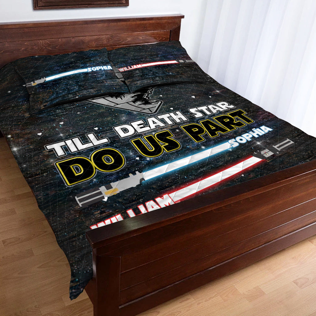 Personalized Star Wars Couple Quilt Set Custom Names Gift Quilt Set GradoCreations
