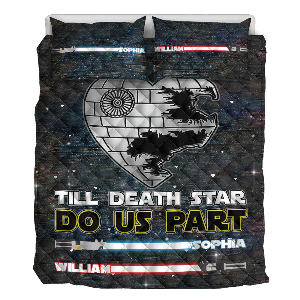 Personalized Star Wars Couple Quilt Set Custom Names Gift Quilt Set GradoCreations