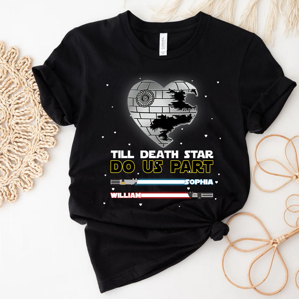 Personalized Till Death Star Do Us Part Couple T-shirt & Hoodie Gift T-shirt & Hoodie GradoCreations