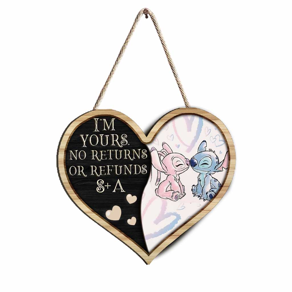 Personalized Ohana Wood Sign Custom Name Couple Gift Heart Wood Sign GradoCreations