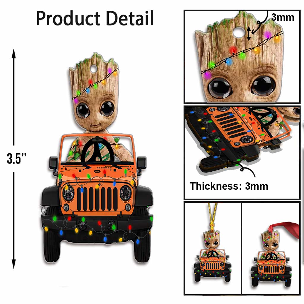 Personalized Christmas Car Ornament Customizable Gift for Friends & Family Ornament GradoCreations
