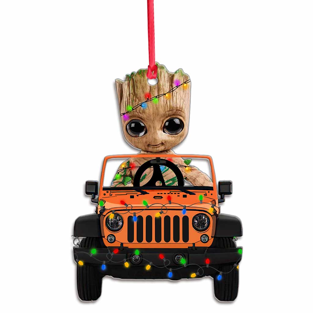 Personalized Christmas Car Ornament Customizable Gift for Friends & Family Ornament GradoCreations