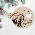 Personalized Nightmare Before Christmas Wooden Ornament Gift for Couple Pop Out Ornament GradoCreations