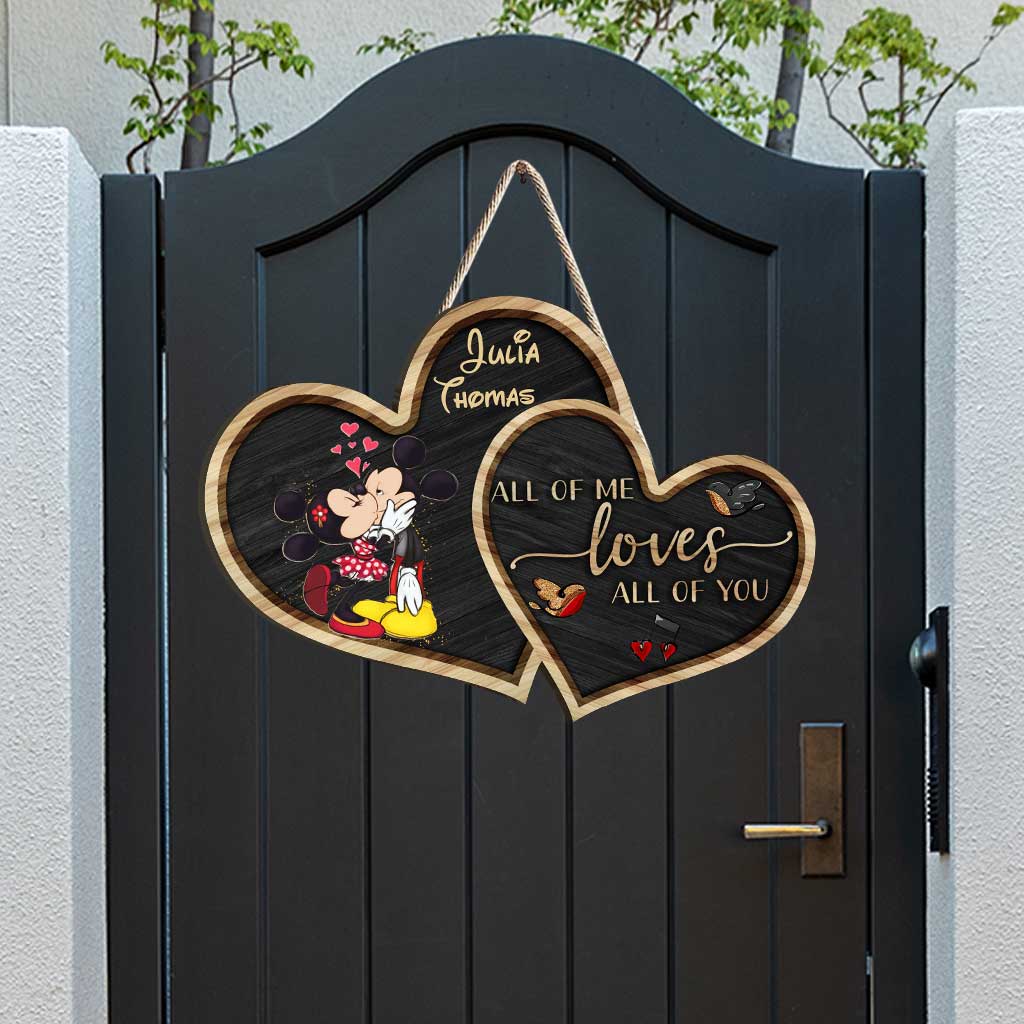 Personalized Heart-Shaped Wood Sign Custom Name Gift for Couples Wood Sign GradoCreations