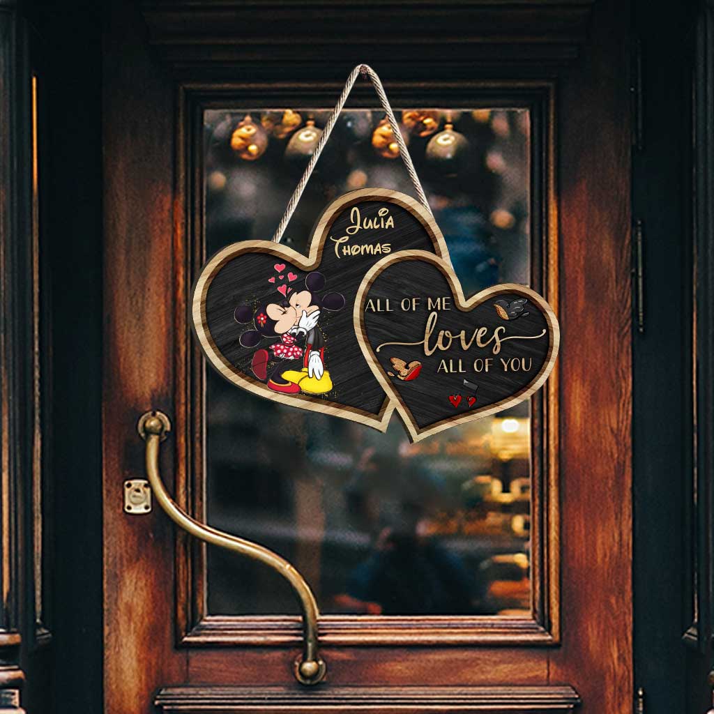 Personalized Heart-Shaped Wood Sign Custom Name Gift for Couples Wood Sign GradoCreations