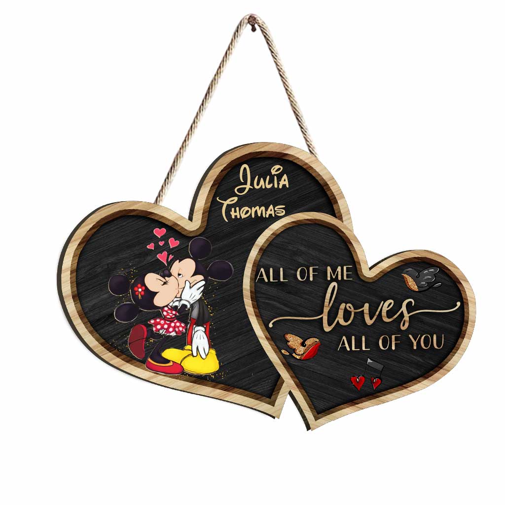 Personalized Heart-Shaped Wood Sign Custom Name Gift for Couples Wood Sign GradoCreations