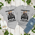 Personalized Couple Car T-Shirt and Hoodie with Custom Names | Engagement, Valentine's Day, Anniversary Gift T-shirt & Hoodie GradoCreations