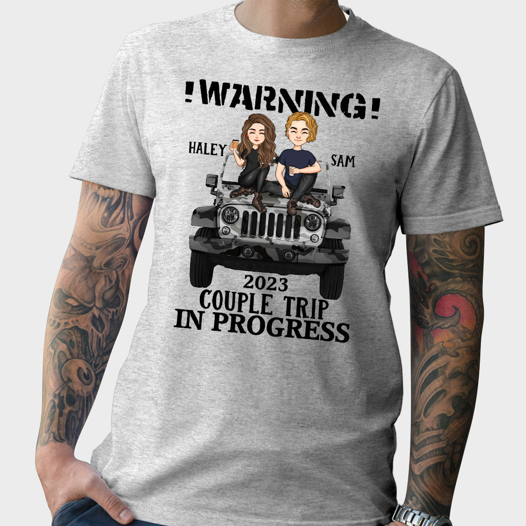 Personalized Couple Car T-Shirt and Hoodie with Custom Names | Engagement, Valentine's Day, Anniversary Gift T-shirt & Hoodie GradoCreations