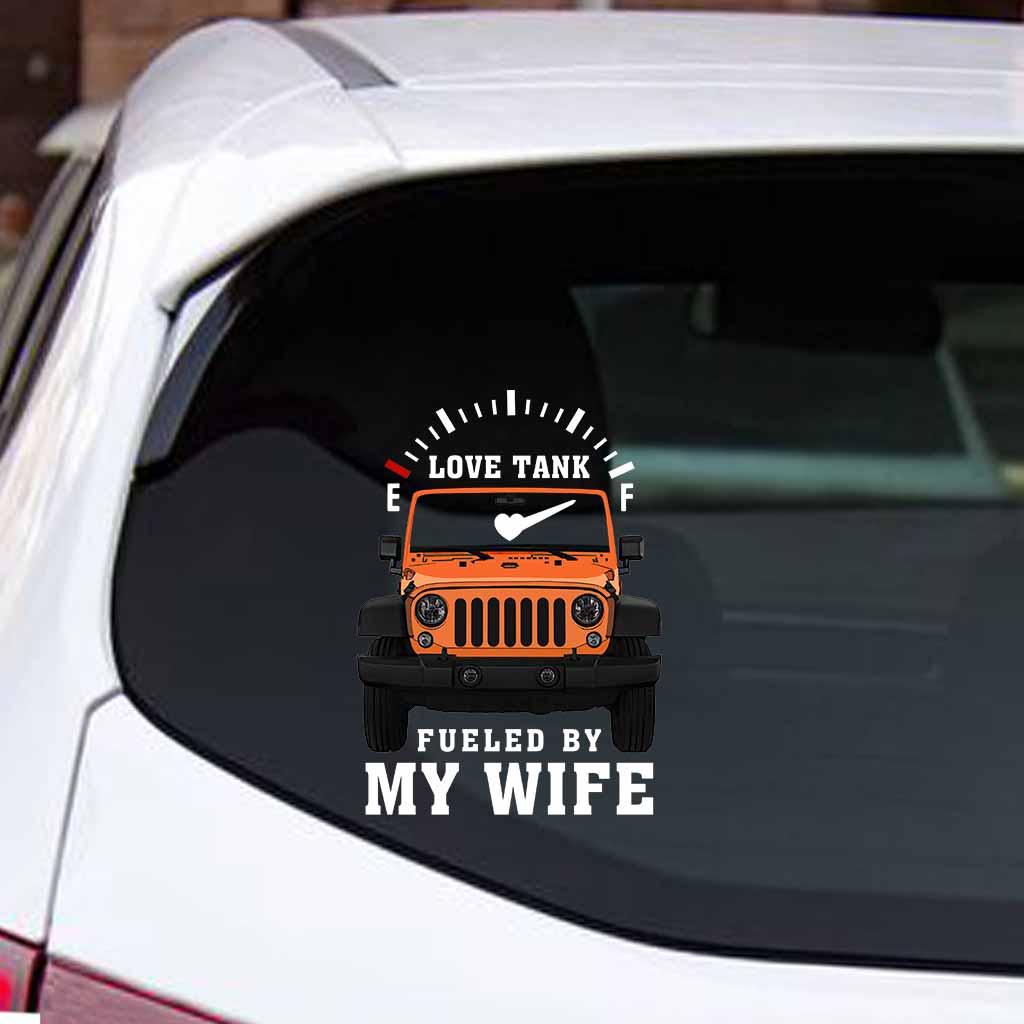 Personalized Love Tank Couple Car Decal for Vehicles - Custom Design Decal Full GradoCreations