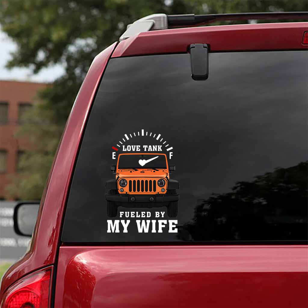 Personalized Love Tank Couple Car Decal for Vehicles - Custom Design Decal Full GradoCreations
