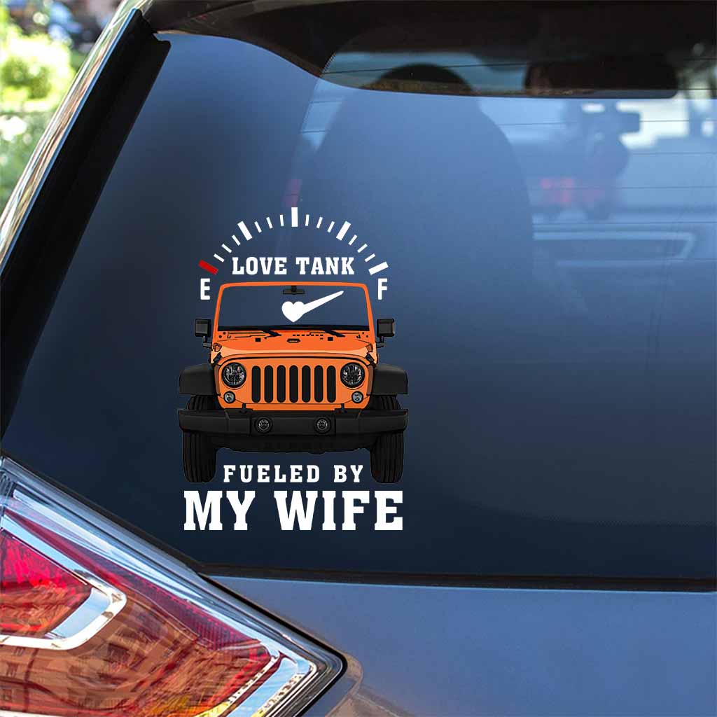Personalized Love Tank Couple Car Decal for Vehicles - Custom Design Decal Full GradoCreations