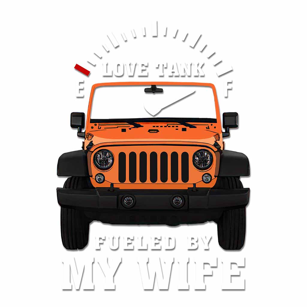 Personalized Love Tank Couple Car Decal for Vehicles - Custom Design Decal Full GradoCreations