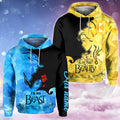 Personalized His Beauty Her Beast Couple Hoodies Custom Name Gift All Over Shirt GradoCreations