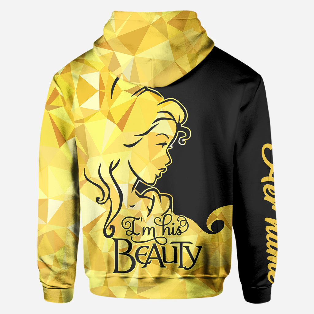 Personalized His Beauty Her Beast Couple Hoodies Custom Name Gift All Over Shirt GradoCreations
