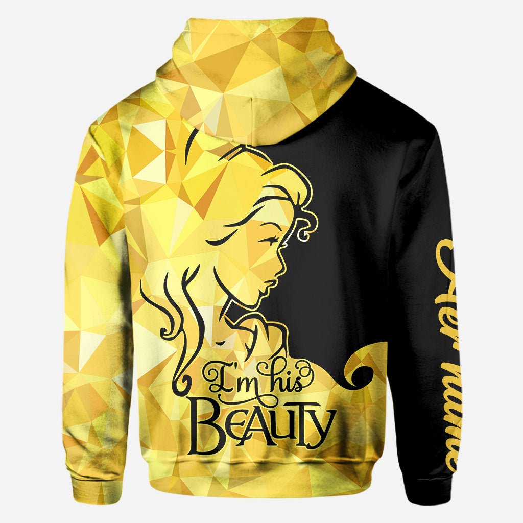 Personalized His Beauty Her Beast Couple Hoodies Custom Name Gift All Over Shirt GradoCreations