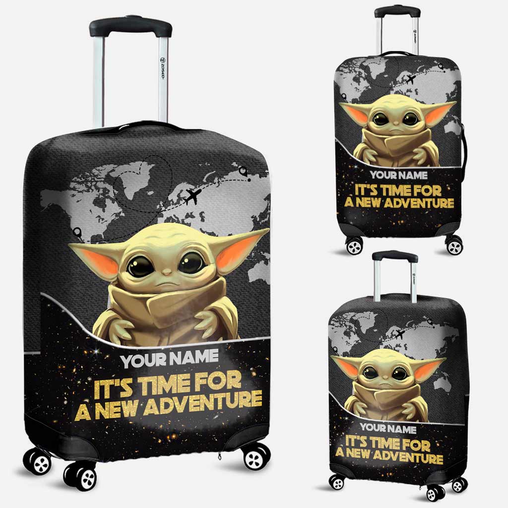Personalized Luggage Cover Custom Name Adventure Travel Gift Luggage Cover GradoCreations