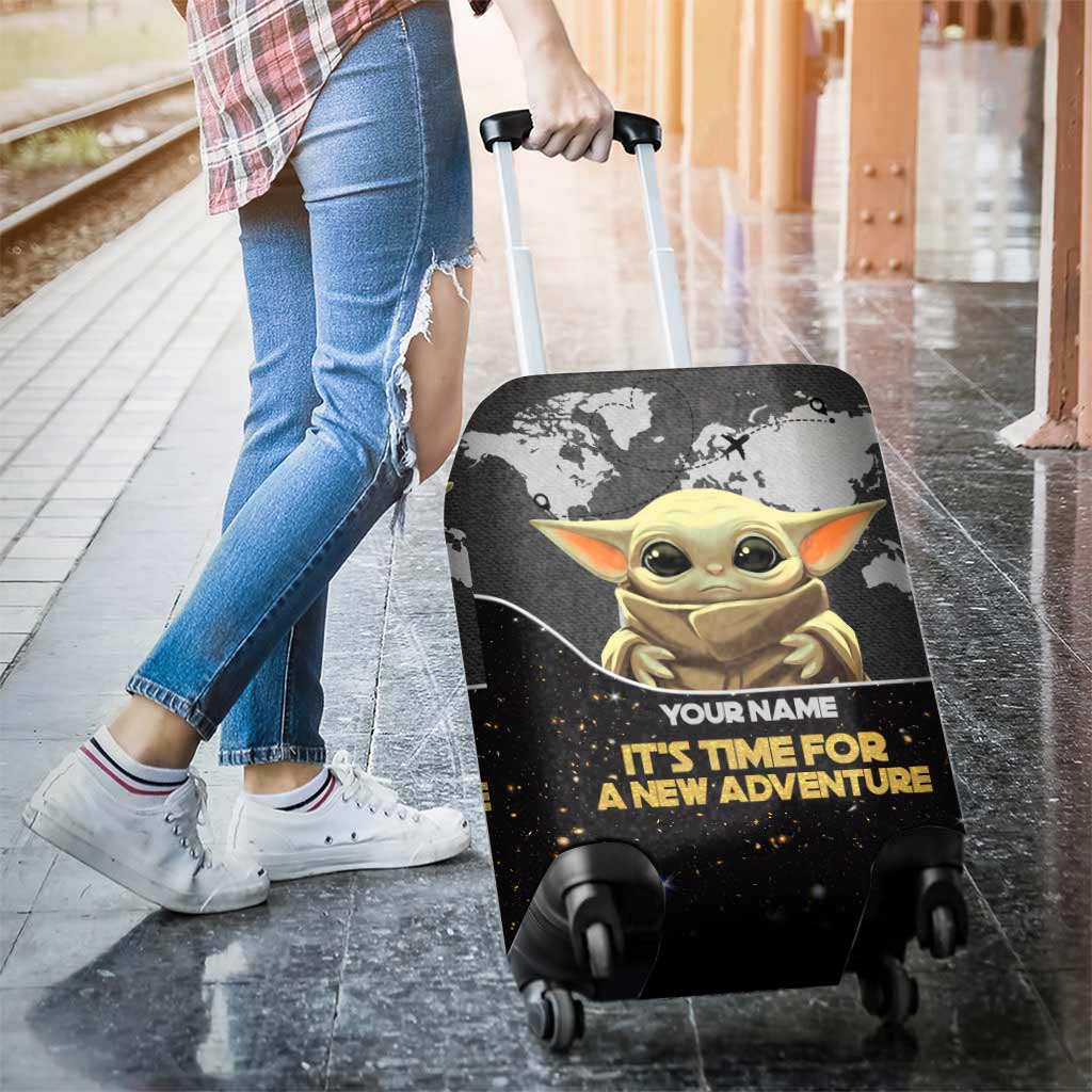 Personalized Luggage Cover Custom Name Adventure Travel Gift Luggage Cover GradoCreations