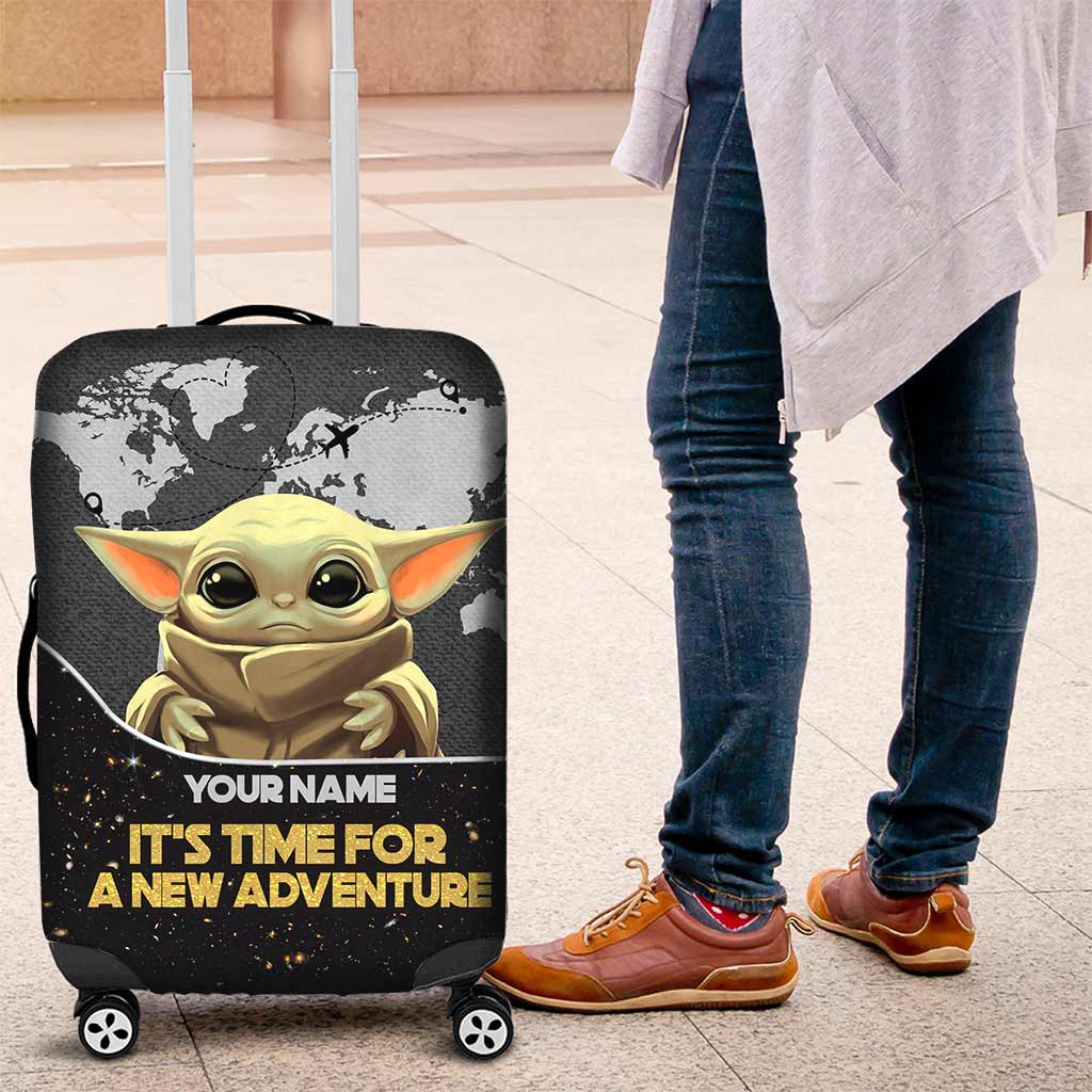 Personalized Luggage Cover Custom Name Adventure Travel Gift Luggage Cover GradoCreations