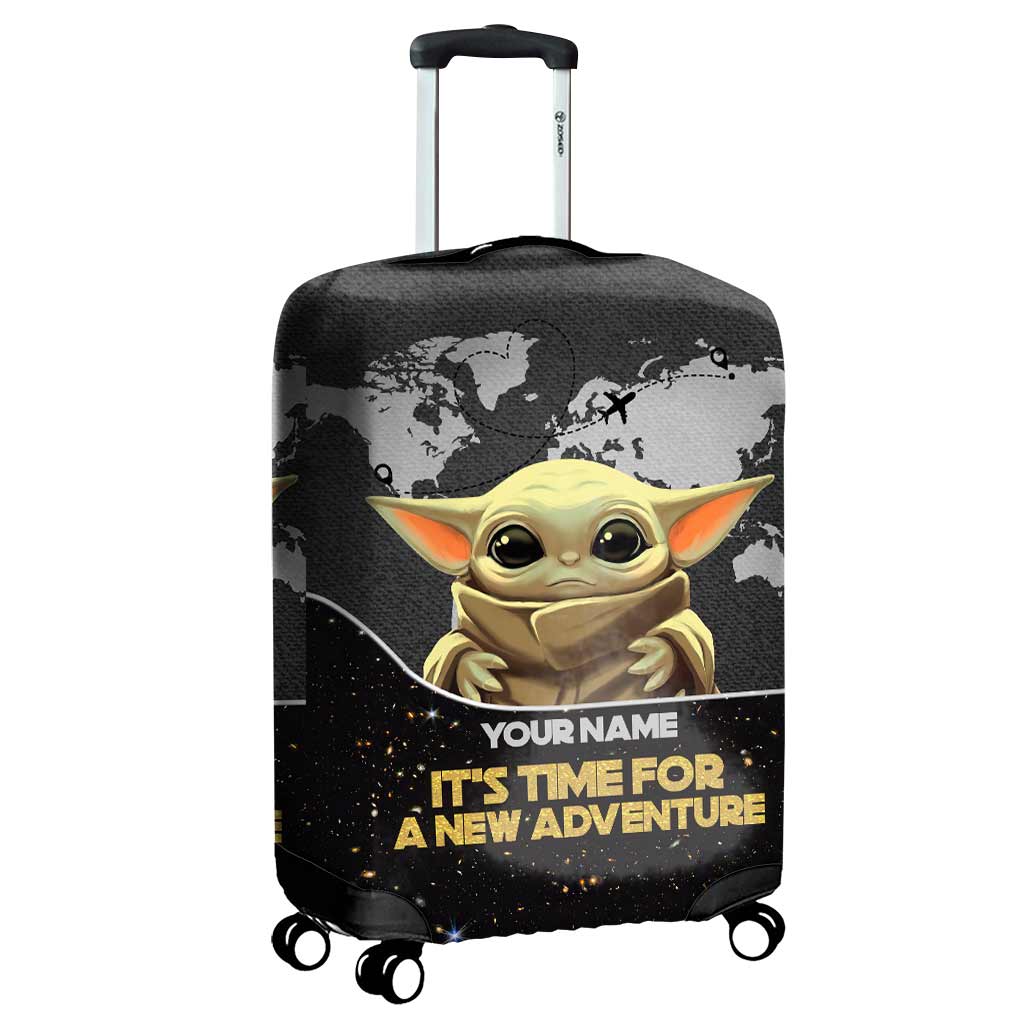 Personalized Luggage Cover Custom Name Adventure Travel Gift Luggage Cover GradoCreations