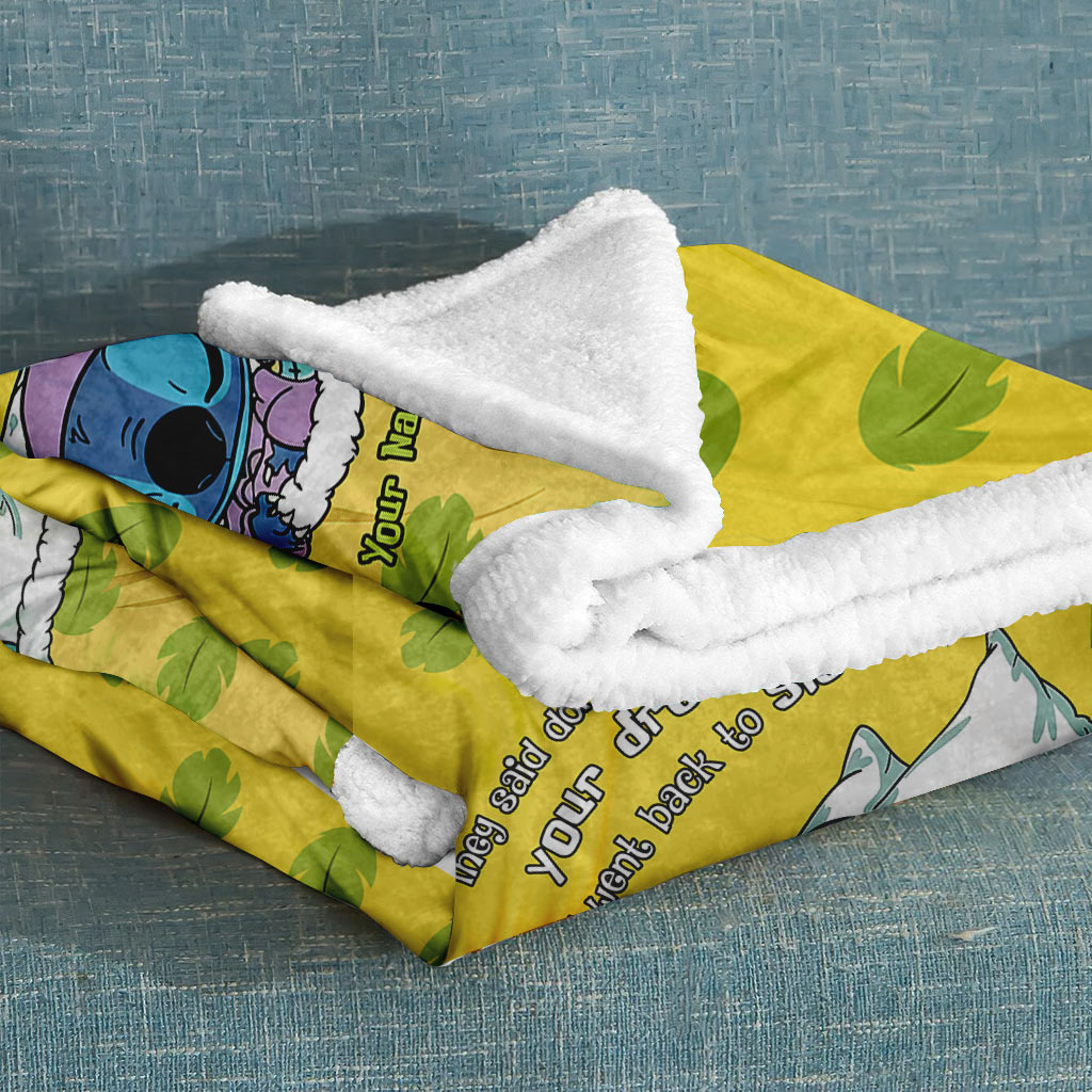 Personalized 'Don't Give Up On Your Dream' Ohana Blanket for Kids Blanket GradoCreations