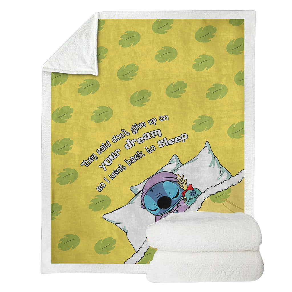 Personalized 'Don't Give Up On Your Dream' Ohana Blanket for Kids Blanket GradoCreations