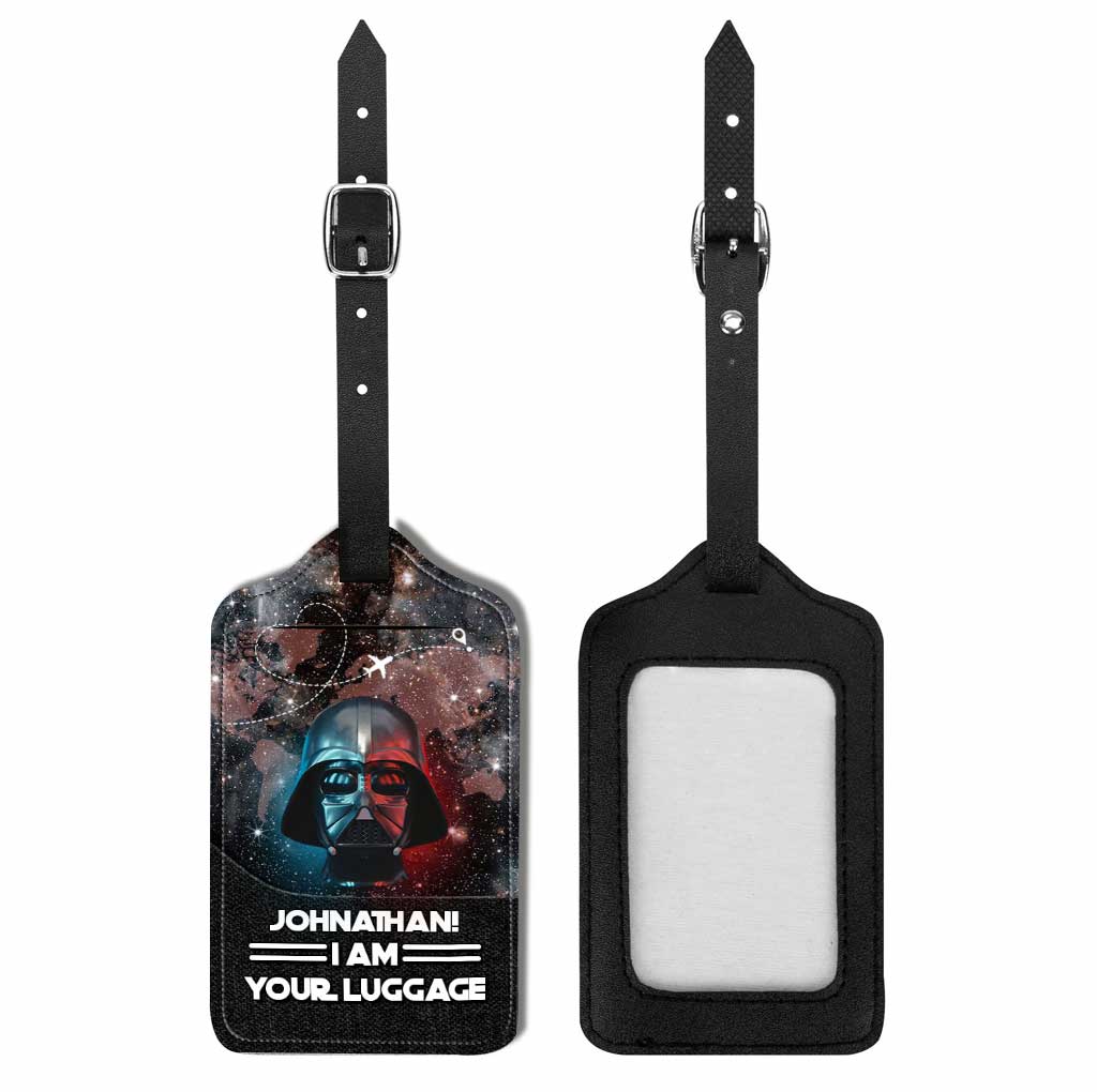Personalized Leather Luggage Tag Custom Name Space Design Gift for Dad Leather Luggage Tag GradoCreations