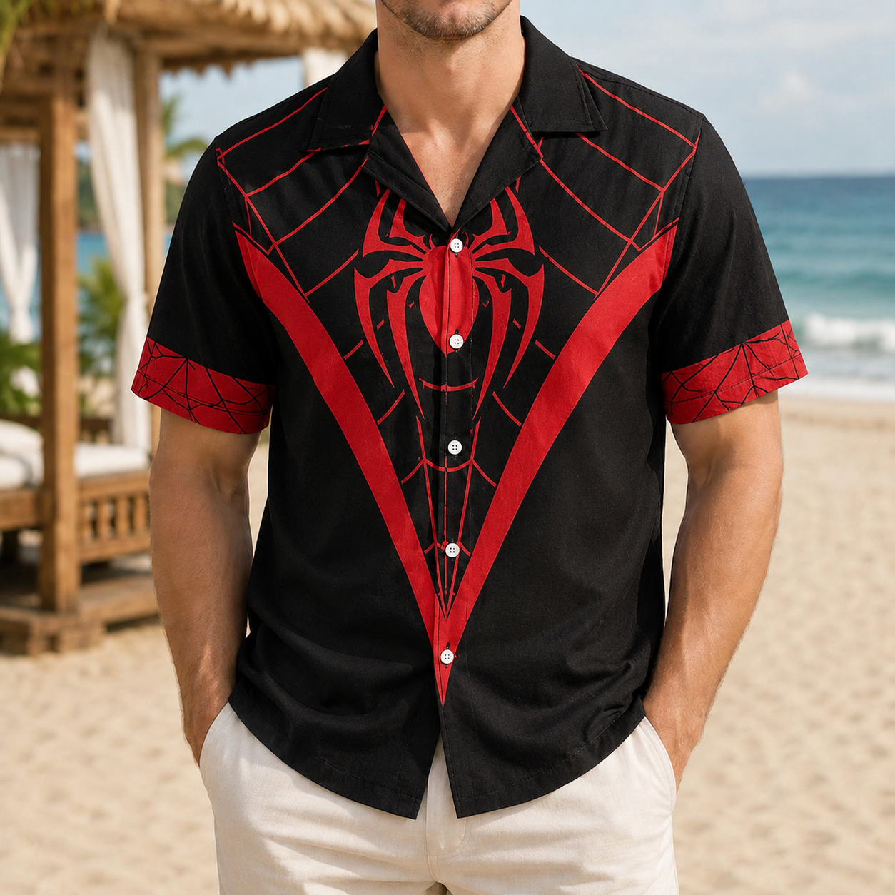 Personalized Superhero Hawaiian Shirt Costume for Him Hawaiian Shirt GradoCreations