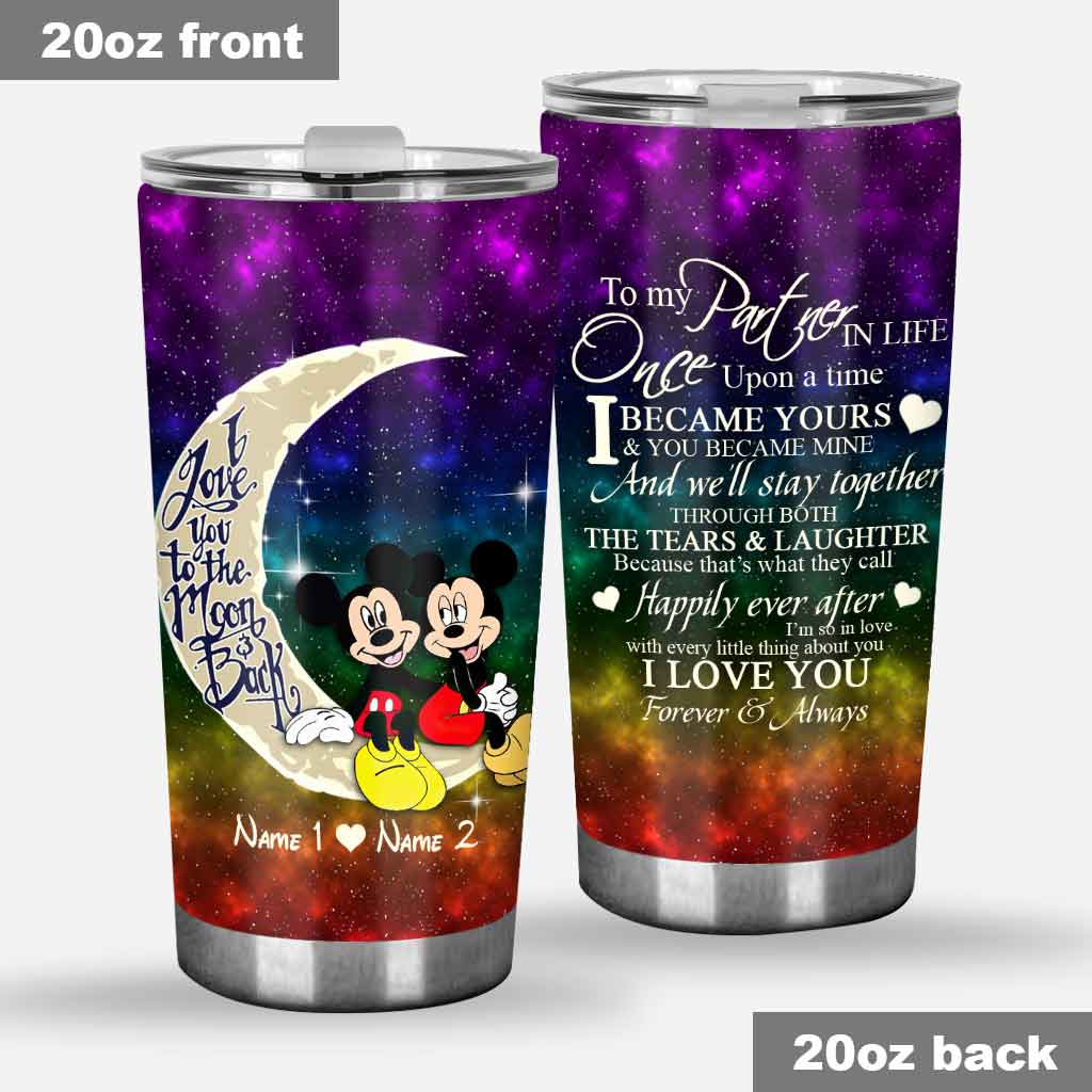 Personalized LGBT Couple Tumbler with Custom Names | Unique Love Gift Tumbler GradoCreations