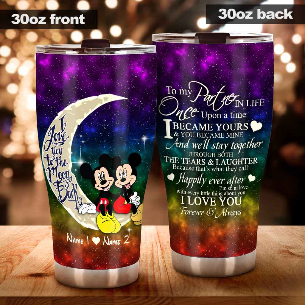 Personalized LGBT Couple Tumbler with Custom Names | Unique Love Gift Tumbler GradoCreations