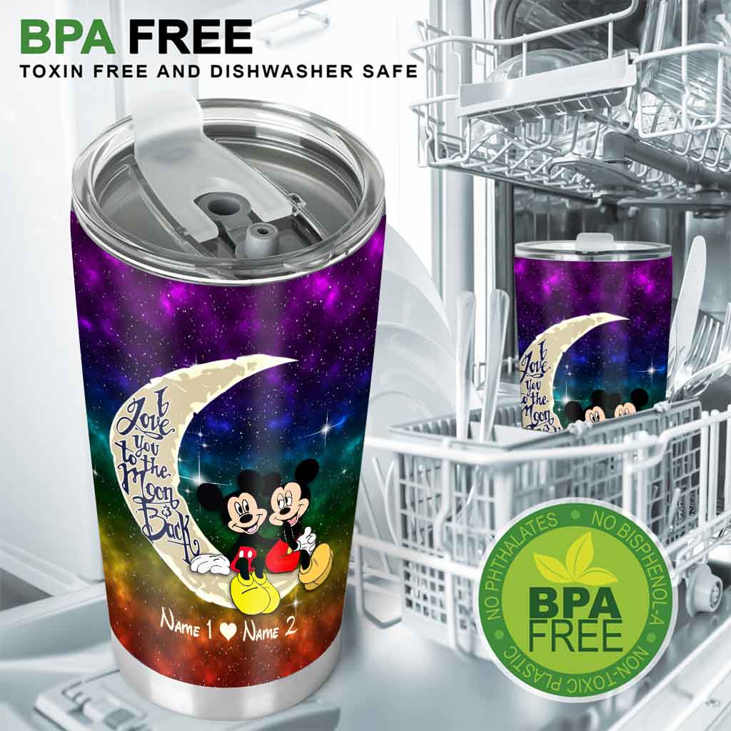 Personalized LGBT Couple Tumbler with Custom Names | Unique Love Gift Tumbler GradoCreations