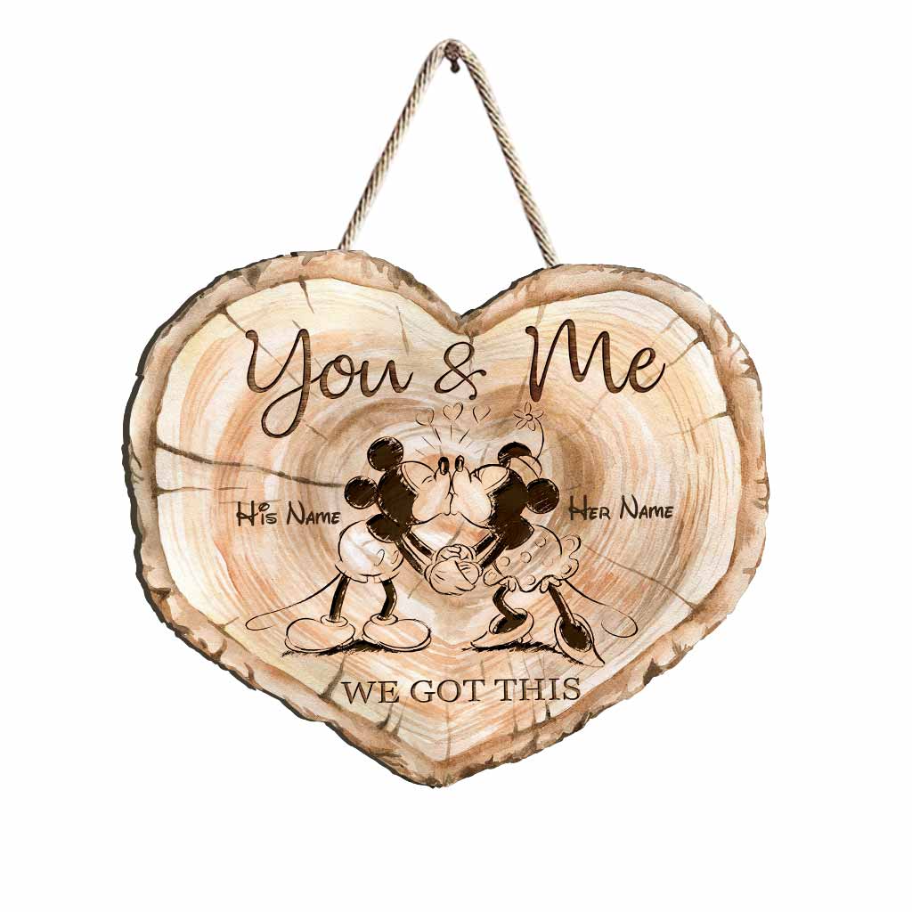 Personalized Wood Sign You & Me Custom Couple Gift for Wedding Wood Sign GradoCreations