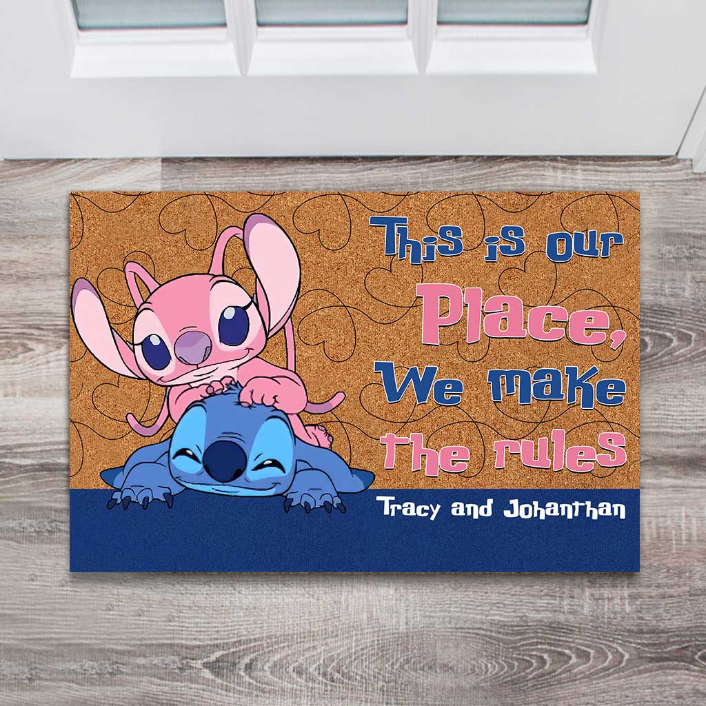 Personalized Couple Ohana Doormat Custom Name Gift for Home Doormat GradoCreations