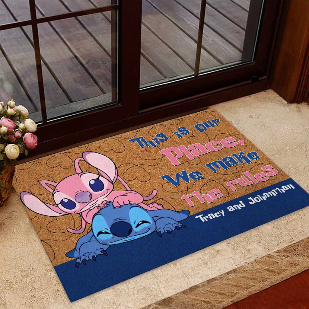 Personalized Couple Ohana Doormat Custom Name Gift for Home Doormat GradoCreations