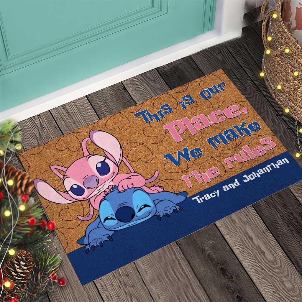 Personalized Couple Ohana Doormat Custom Name Gift for Home Doormat GradoCreations