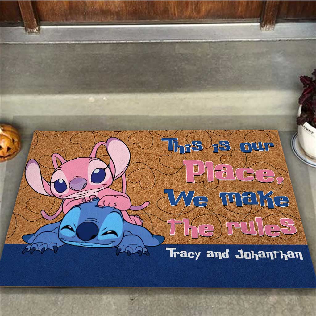 Personalized Couple Ohana Doormat Custom Name Gift for Home Doormat GradoCreations
