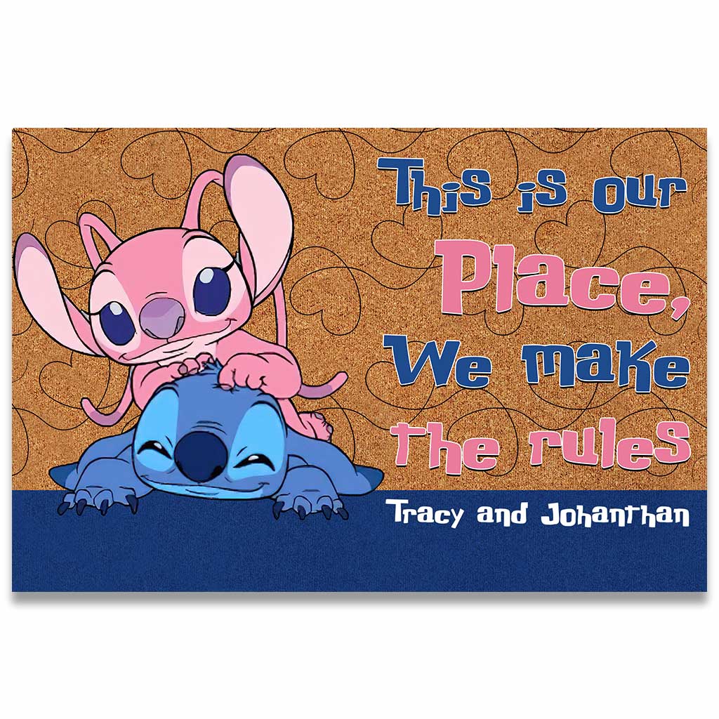 Personalized Couple Ohana Doormat Custom Name Gift for Home Doormat GradoCreations