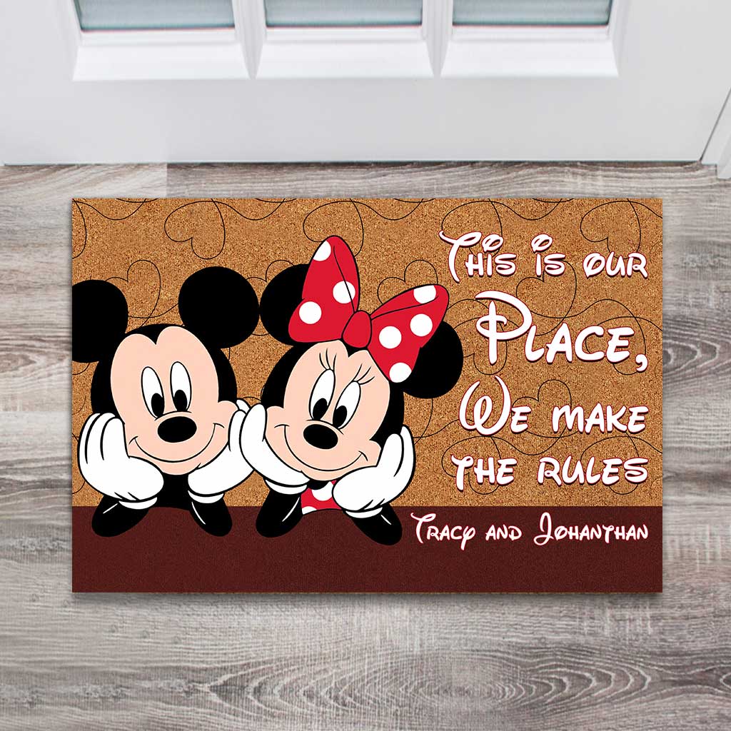 Personalized Couple Mouse Doormat Custom Name Gift for Home Doormat GradoCreations