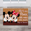 Personalized Couple Mouse Doormat Custom Name Gift for Home Doormat GradoCreations