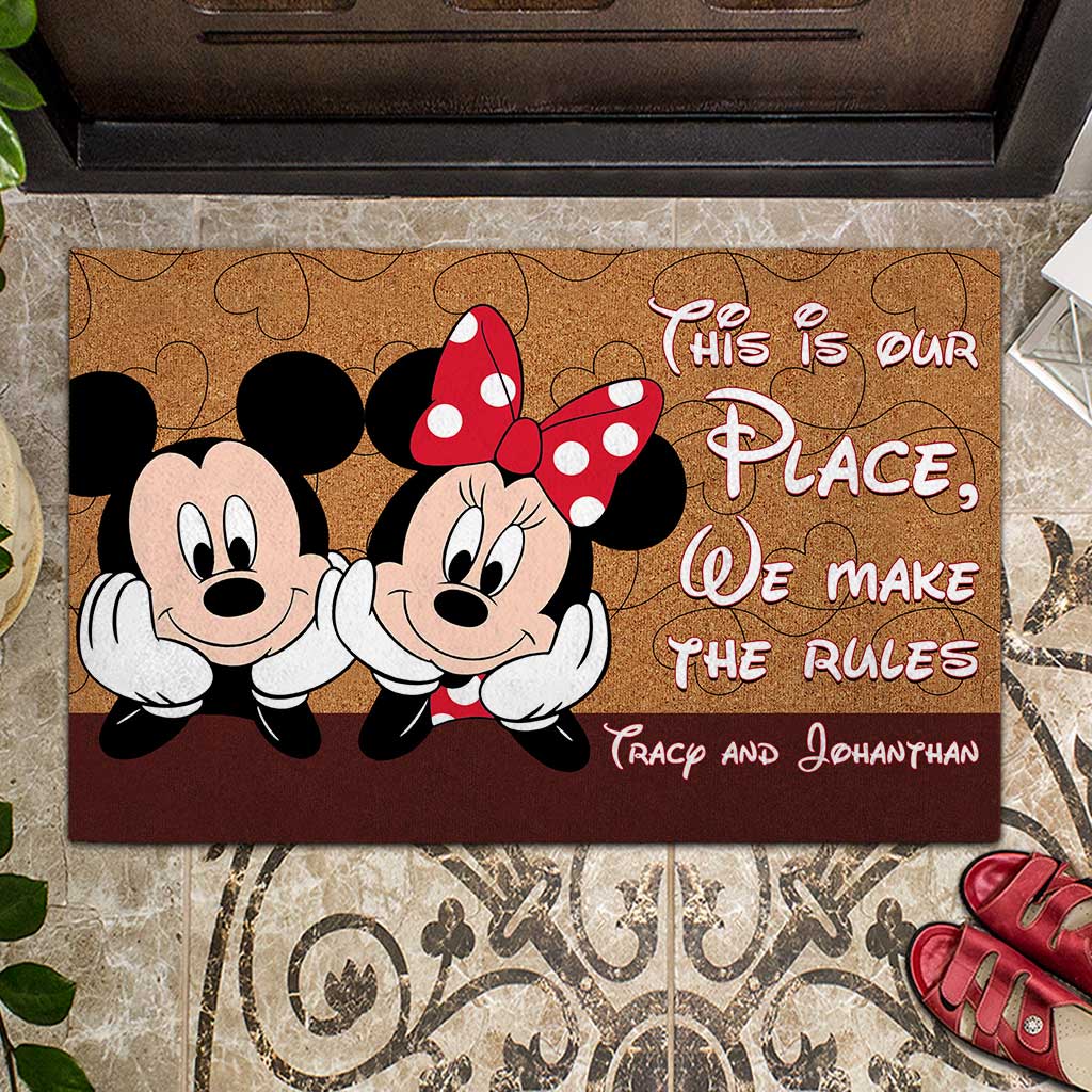 Personalized Couple Mouse Doormat Custom Name Gift for Home Doormat GradoCreations