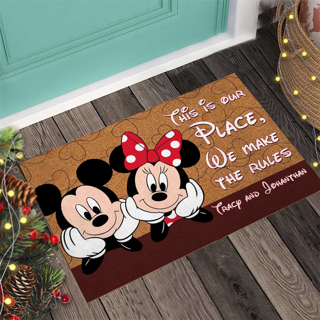 Personalized Couple Mouse Doormat Custom Name Gift for Home Doormat GradoCreations