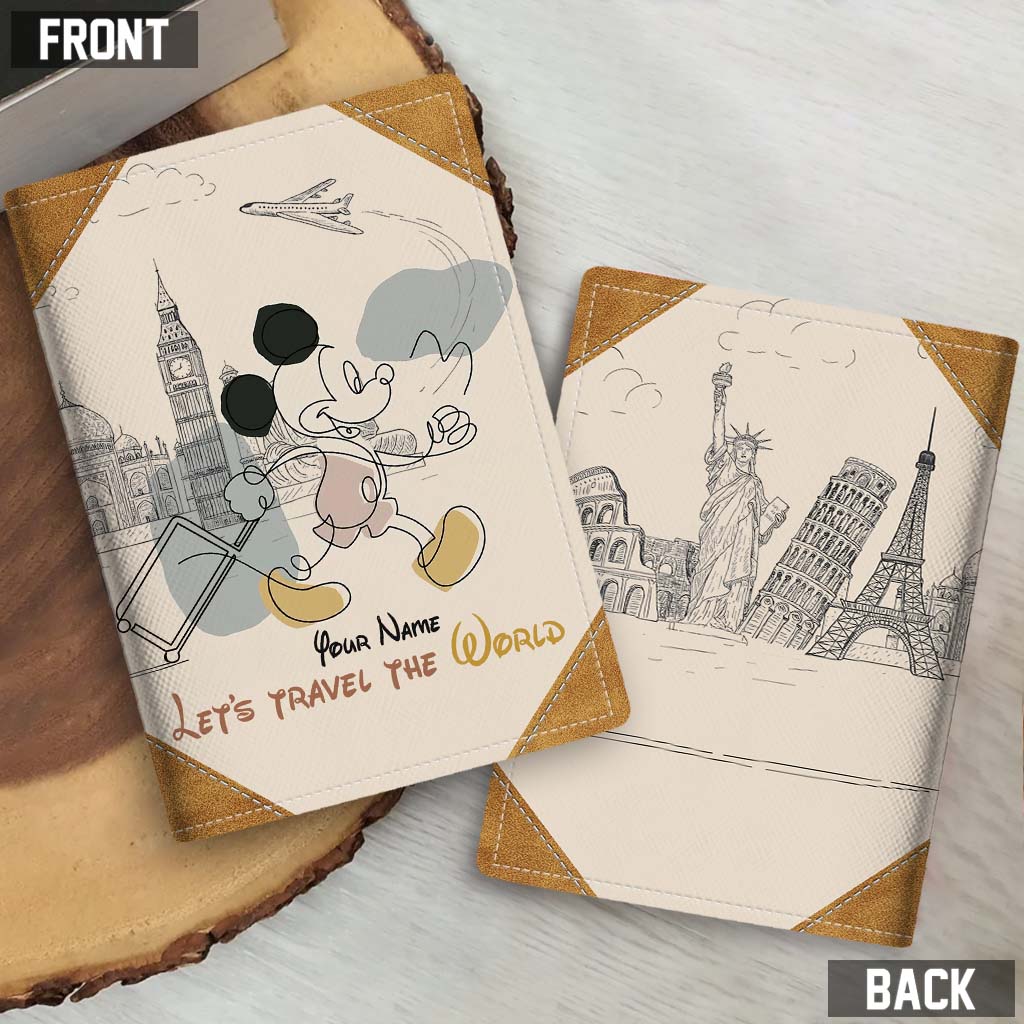 Personalized Passport Holder with Mickey Mouse Design for Travelers Passport Holder GradoCreations