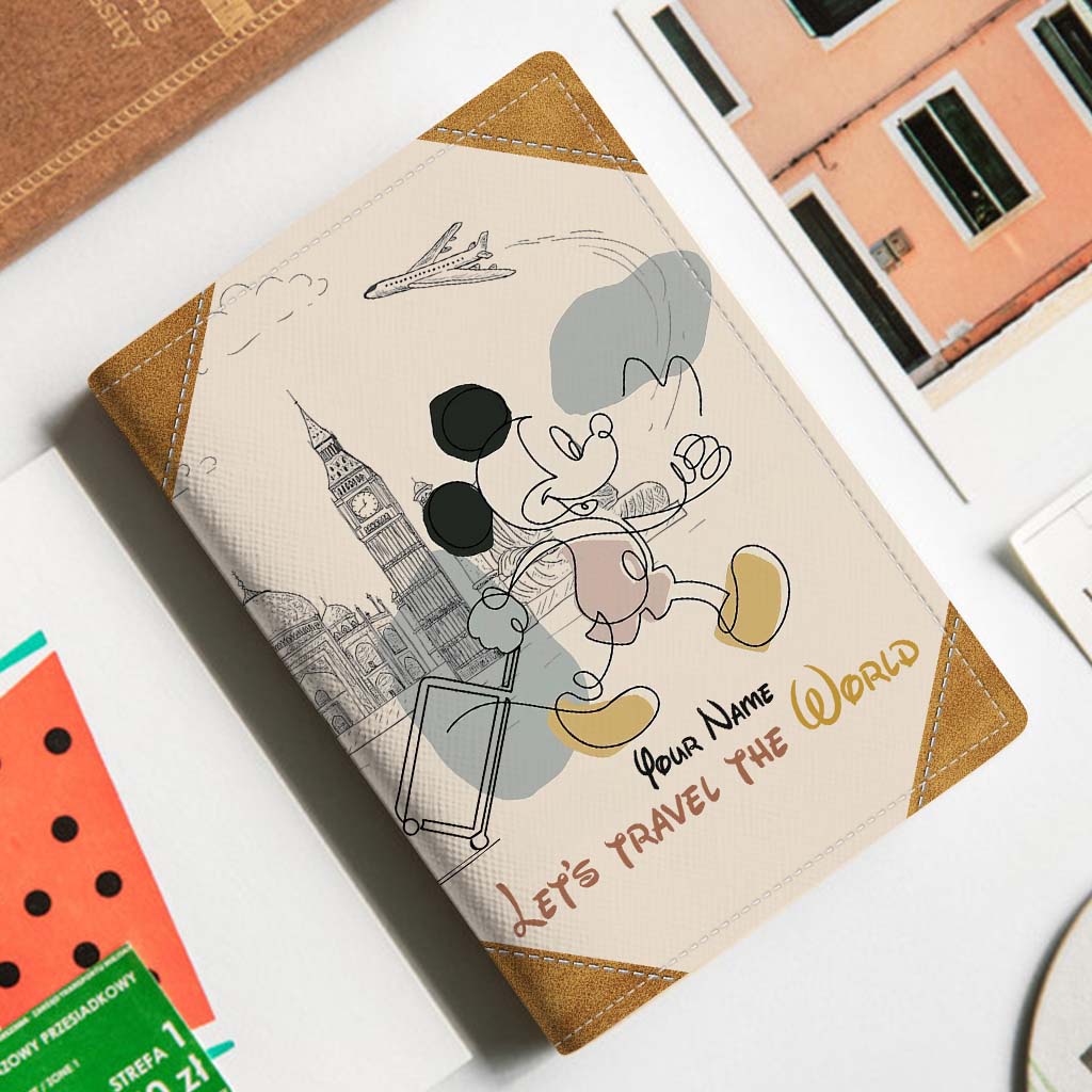 Personalized Passport Holder with Mickey Mouse Design for Travelers Passport Holder GradoCreations
