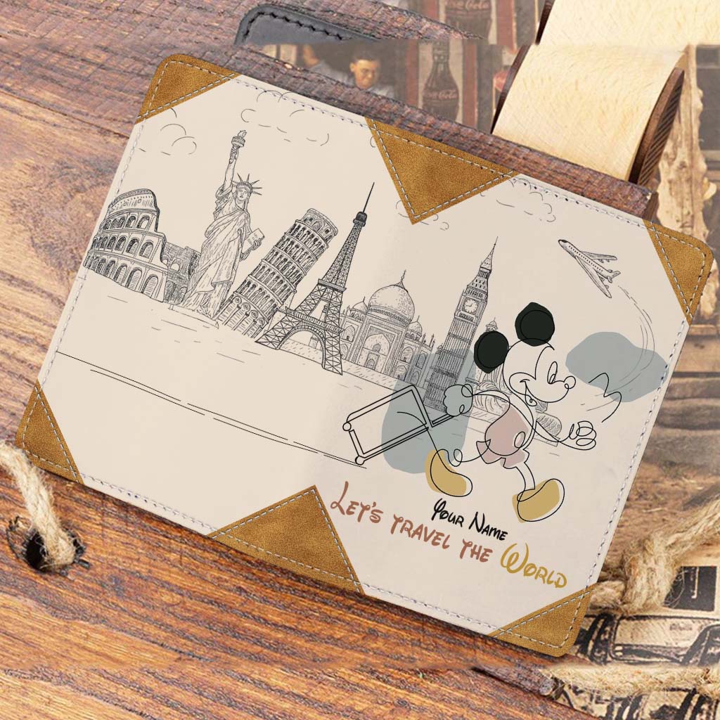 Personalized Passport Holder with Mickey Mouse Design for Travelers Passport Holder GradoCreations