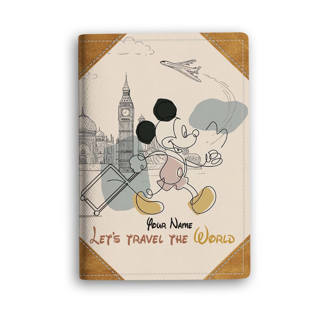 Personalized Passport Holder with Mickey Mouse Design for Travelers Passport Holder GradoCreations
