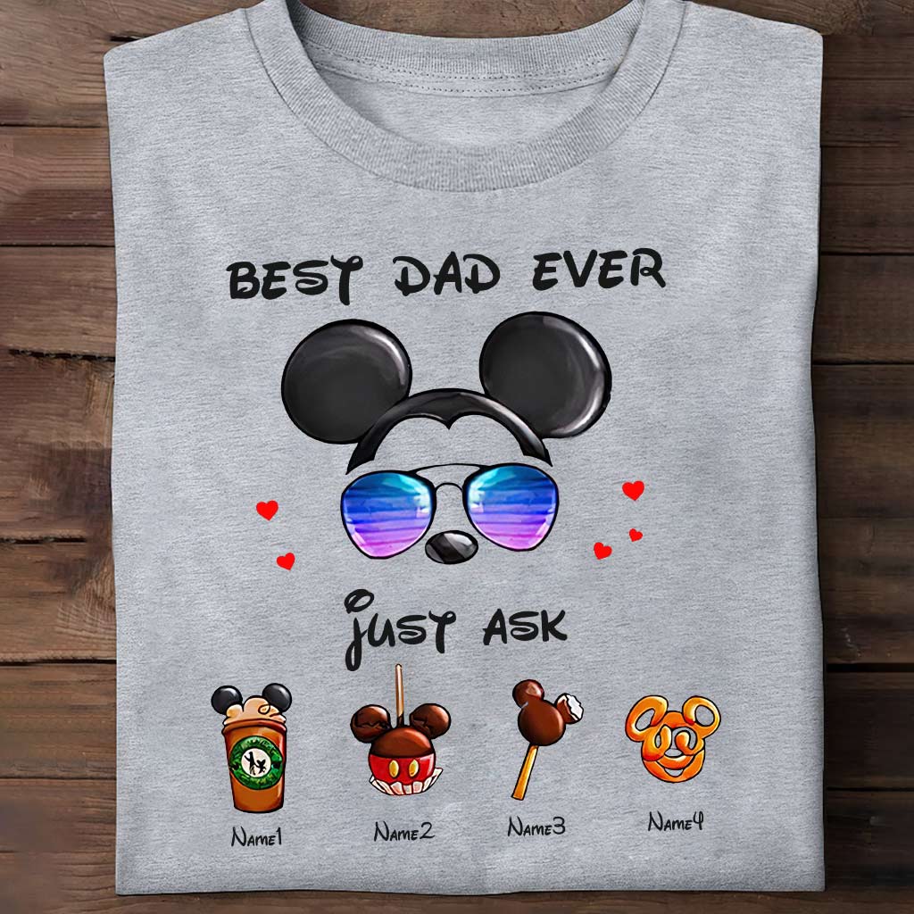 Personalized Best Dad Ever Mouse T-shirt and Hoodie Gift for Father's Day T-shirt & Hoodie GradoCreations