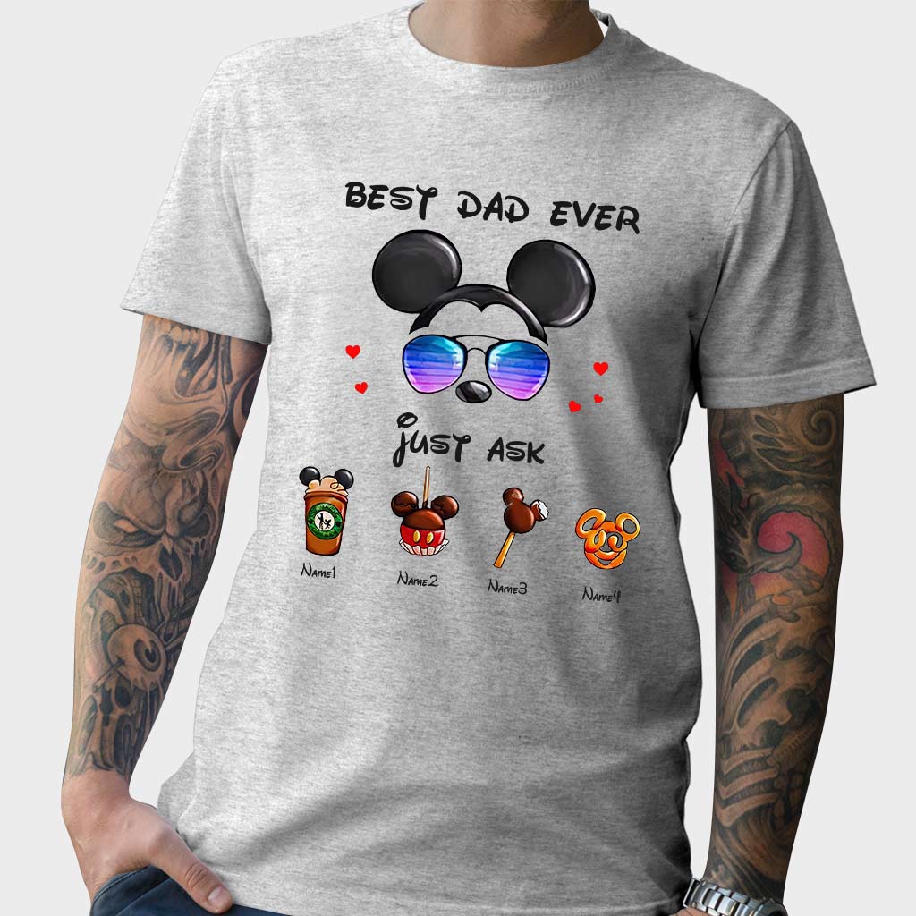 Personalized Best Dad Ever Mouse T-shirt and Hoodie Gift for Father's Day T-shirt & Hoodie GradoCreations