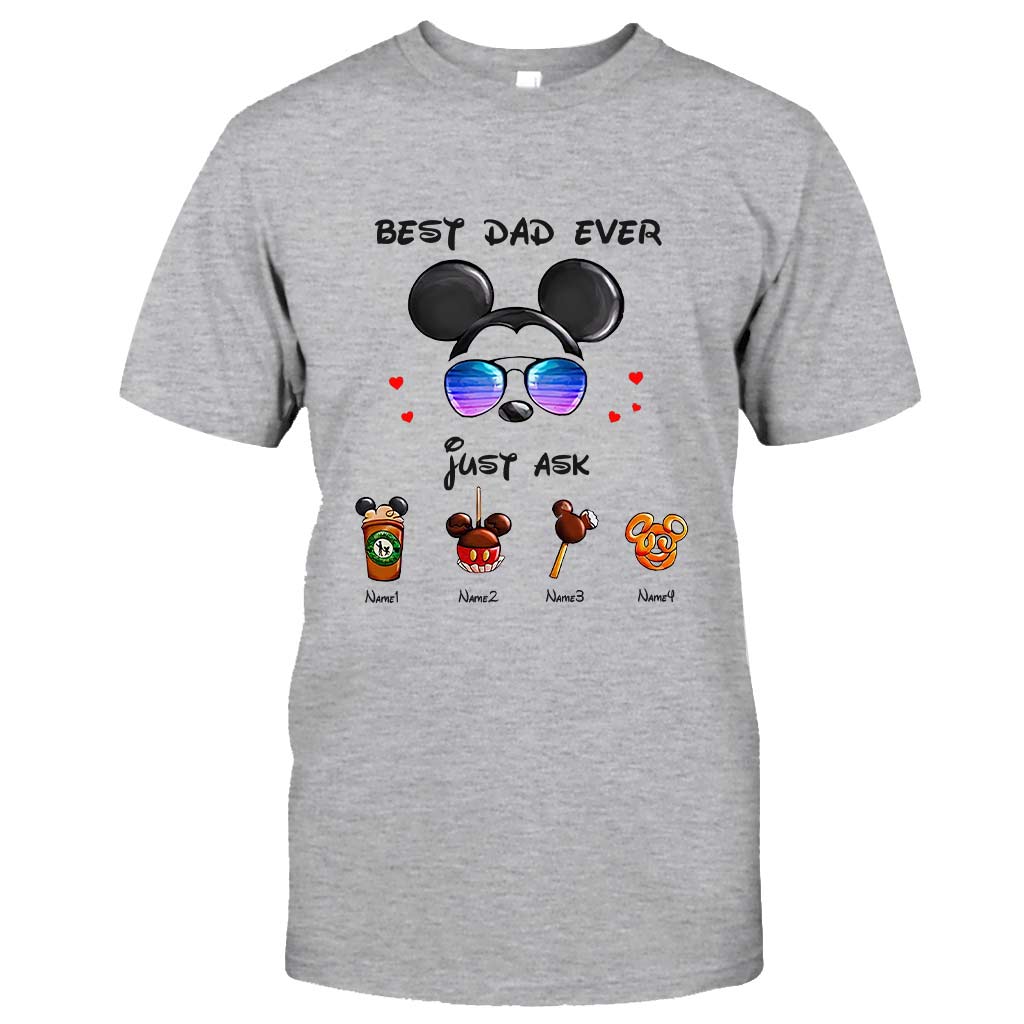 Personalized Best Dad Ever Mouse T-shirt and Hoodie Gift for Father's Day T-shirt & Hoodie GradoCreations