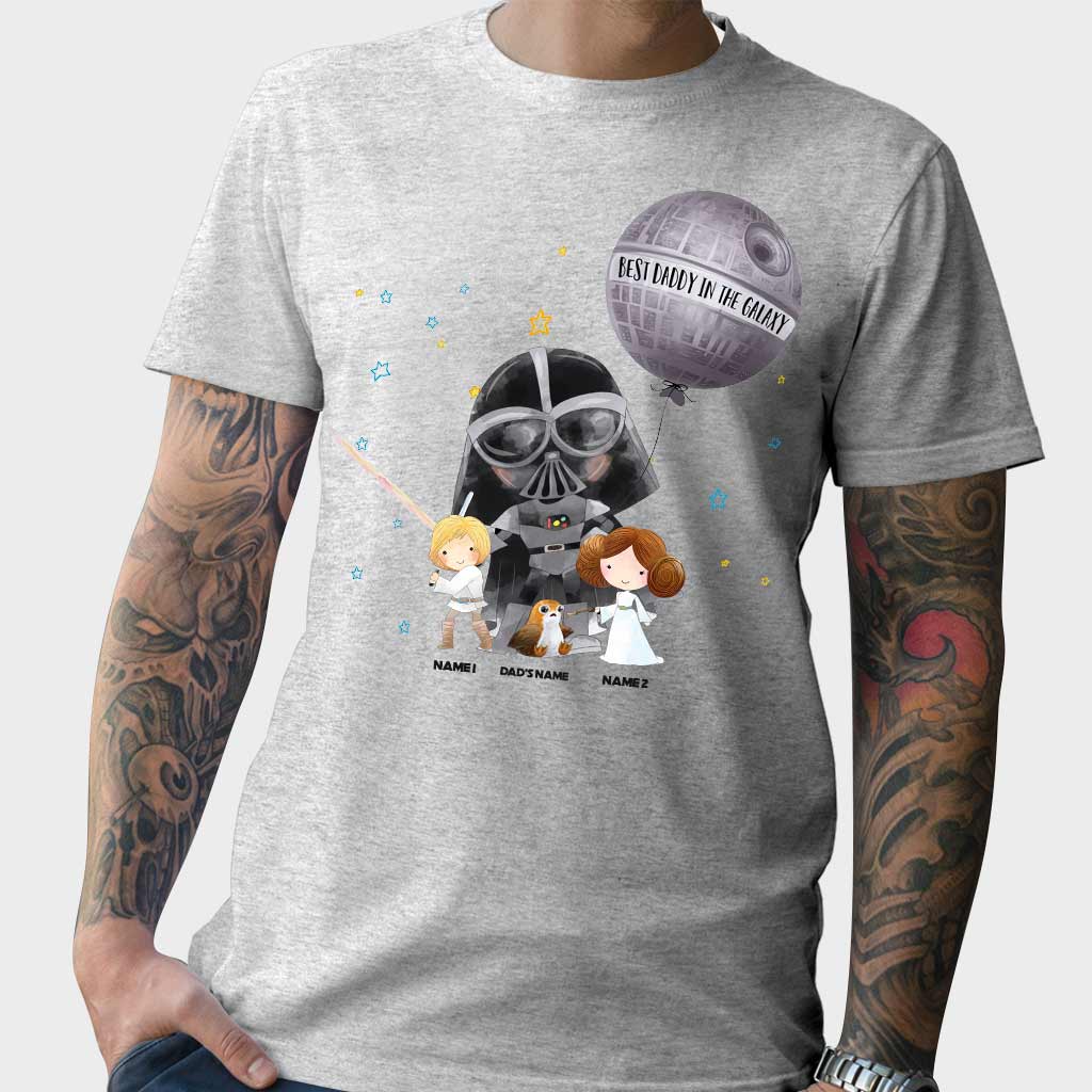 Personalized Best Dad in the Galaxy T-Shirt & Hoodie for Father's Day T-shirt & Hoodie GradoCreations